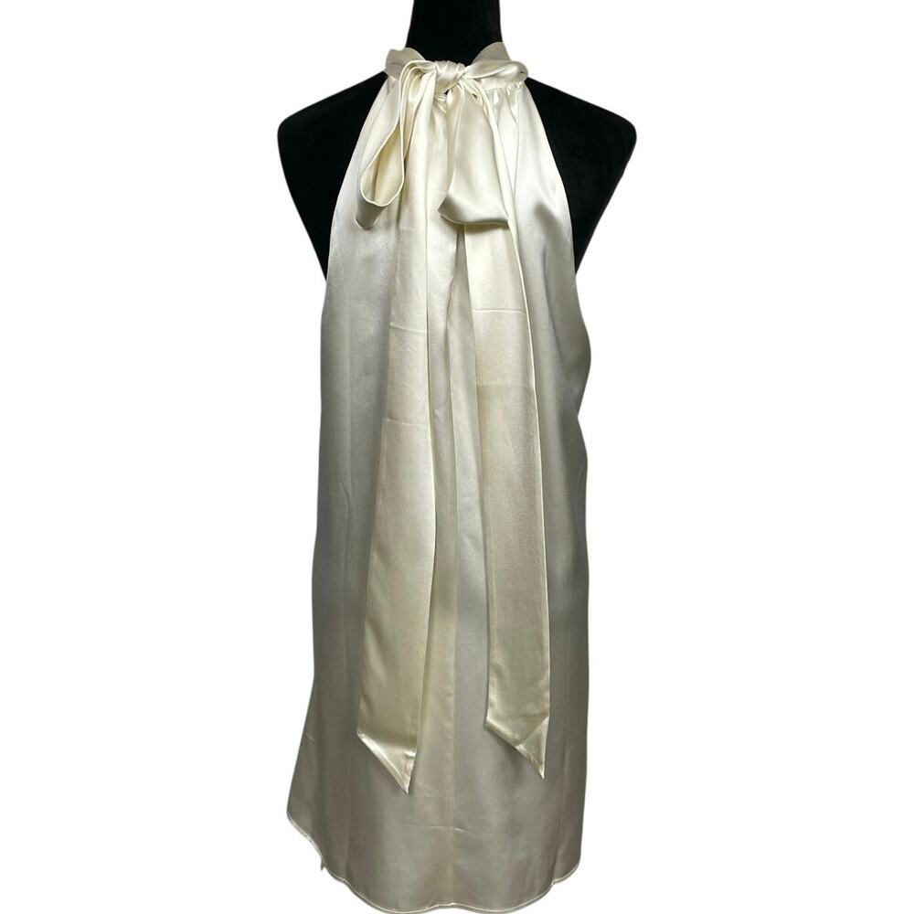 NWT - Reformation Corinth Off-White Silk Mini Dress - Picture 3 of 8